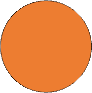 Circulo de color anaranjado para identificar la Alerta Naranja.